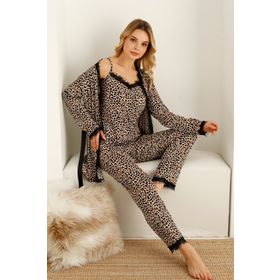 Nisanca Sabahlıklı Dantel Detaylı Pegasus Çeyizlik Takım Kadın Pijama Takımı