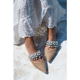 Nişantaşı Shoes Fomax Hasır İncili Kadın Terlik