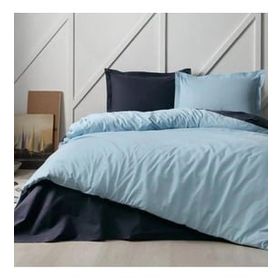 Nishev Colormix Aqua Lacivert Çift Kişilik Ranforce Nevresim Takımı