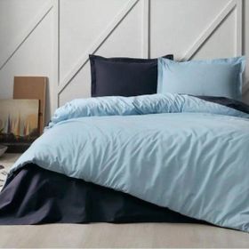 Nishev Colormix Aqua Lacivert Çift Kişilik Ranforce Nevresim Takımı