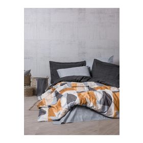Nishev Giorno Gri Modern Çift Kişilik Nevresim Takımı