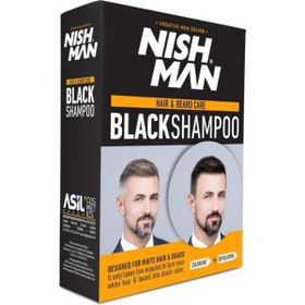 Nıshman 200 ml Doğal Beyaz Saç ve Sakal Kapatıcı Set Şampuan