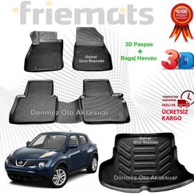 Nissan Juke Siyah 3D Havuzlu Paspas