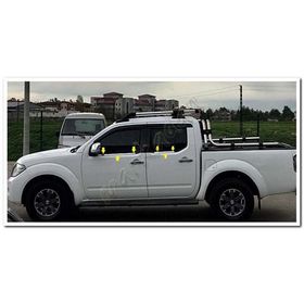 Nissan Navara 2006-2015 4 Parça Paslanmaz Çelik Cam Çıtası