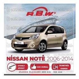 Nissan Note RBW 2006-2014 Muz Silecek Takımı