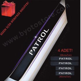 Nissan Patrol 4 Adet Karbon Kapı Eşiği Sticker