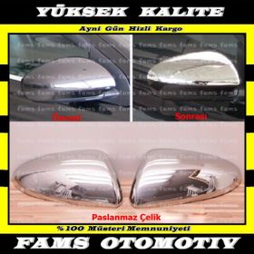 Nissan Qashqai 2007-2014 Krom 2 Parça Ayna Kapağı