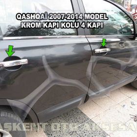 Nissan Qashqai 2007 2014 Paslanmaz Çelik 4 Kapı Krom Kapı Kolu