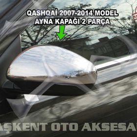 Nissan Qashqai 2007-2014 Paslanmaz Çelik Krom 2 Parça Ayna Kapağı