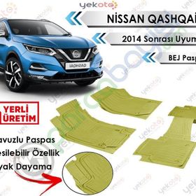 Nissan Qashqai 2014 Sonrası Bej Havuzlu Paspas