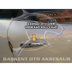 Nissan Qashqai 2014 Üzeri Paslanmaz Çelik 4 Kapı Krom Kapı Kolu