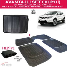 Nissan Qashqai Havuzlu 3D 2014 Sonrası Paspas ve Bagaj Havuzu