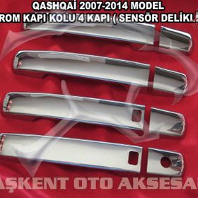 Nissan Qashqai Sensörlü 2007 2014 Paslanmaz Çelik 4 Kapı Krom Kapı Kolu