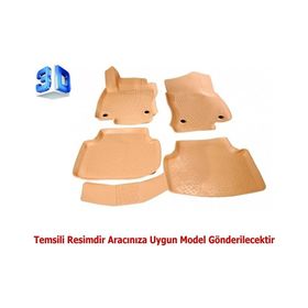 Nissan X-trail 2013 Sonrası Bej 3D Havuzlu Paspas