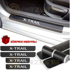 Nissan X-Trail 4 Adet Karbon Kapı Eşiği Sticker