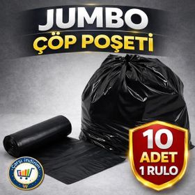 Nistabolje 10'lu Jumbo Çöp Poşeti Endüstriyel Battal Çöp Torbası