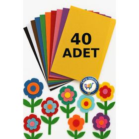 Nistabolje 40 Adet Karışık Renk A4 20x30 cm Keçe
