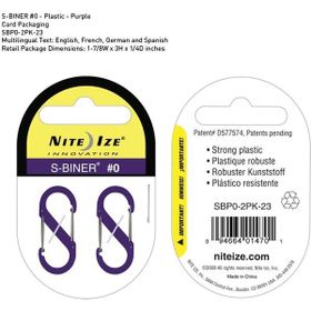 Niteize S-Biner Plastik Size 0 Purple Çadır Aksesuarı