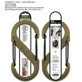 Niteize S-Biner Plastik Size 10 Coyote Blk Gate Çadır Aksesuarı