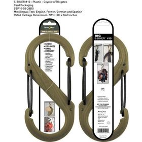 Niteize S-Biner Plastik Size 10 Coyote Blk Gate Çadır Aksesuarı