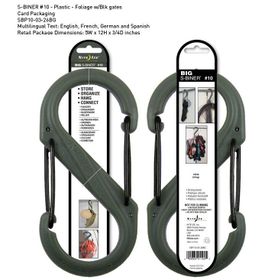 NiteizeS-Biner Plastik Size 10 Fo! Grn Blk Gate Çadır Aksesuarı