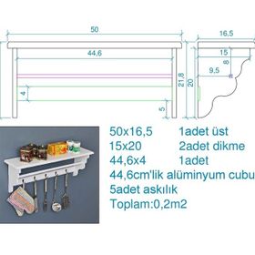 Nitelik Mobilya Fine Lake Duvar Rafı