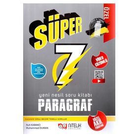 Nitelik Yayınları 7 Sınıf Paragraf Yeni Nesil Süper Soru Kitabı