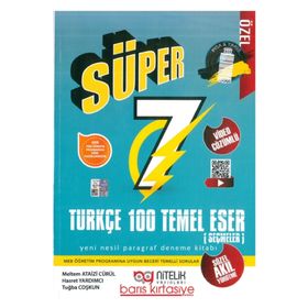 Nitelik Yayınları - 7. Sınıf Süper Türkçe 100 Temel Eser Paragraf Deneme Kitabı