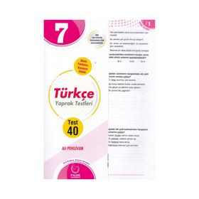 Nitelik Yayınları 7. Sınıf Türkçe Yaprak Test