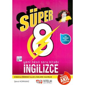 Nitelik Yayınları 8. Sınıf İngilizce Süper Yeni Nesil Soru Kitabı