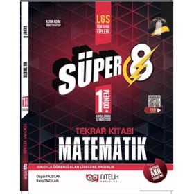 Nitelik Yayınları 8. Sınıf Matematik Süper 1. Dönem Tekrar Kitabı Soru Bankası