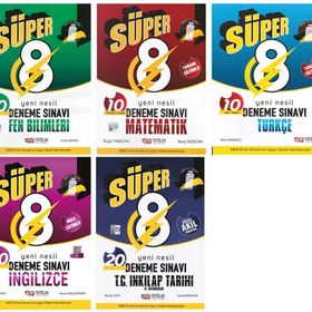 Nitelik Yayınları - 8. Sınıf Süper LGS 5 Branş Deneme Seti 5 Kitap