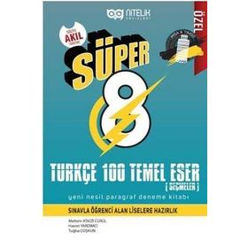 Nitelik Yayınları 8. Sınıf Süper Türkçe 100 Temel Eser Yeni Nesil Paragraf Deneme Kitabı