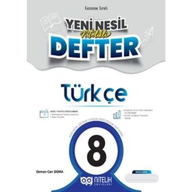 Nitelik Yayınları 8. Sınıf Türkçe Yeni Nesil Nitelikli Defter
