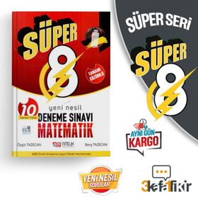Nitelik Yayınları 8. Sınıf Yeni Nesil Süper Matematik Tamamı Çözümlü Deneme Sınavı
