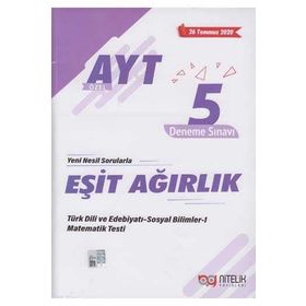 Nitelik Yayınları AYT Eşit Ağırlık Özel 5 Deneme Sınavı