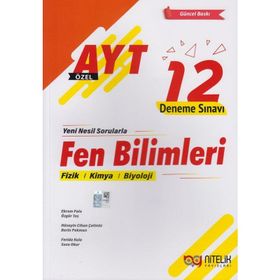 Nitelik Yayınları AYT Fen Bilimleri 12 Deneme Sınavı