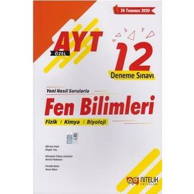Nitelik Yayınları AYT Fen Bilimleri Özel 12 Deneme Sınavı