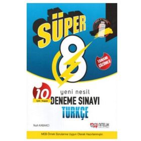 Nitelik Yayınları Süper 8. Sınıf Yeni Nesil Türkçe 10 Deneme Sınavı