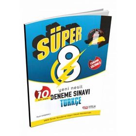 Nitelik Yayınları Süper 8. Sınıf Yeni Nesil Türkçe 10 Deneme Sınavı