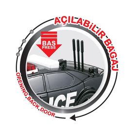 Nitro Speed Polis Arabası 1:20 Siyah Sesli Işıklı