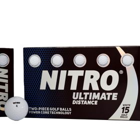 Nitro Ultimate Distance Beyaz 15'li Paket Golf Topu