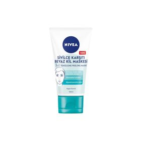 Nivea 150 ml 3in1 Sivilce Karşıtı Temizleyici Beyaz Kil Maskesi