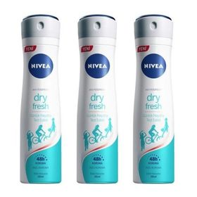 Nivea 150 ml 6'lı Dry Fresh Kadın Sprey Deodorant