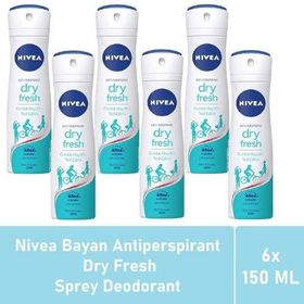 Nivea 150 ml 6'lı Dry Fresh Kadın Sprey Deodorant
