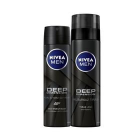 Nivea 150 ml Deep Sprey + 200 ml Deep Tıraş Jeli