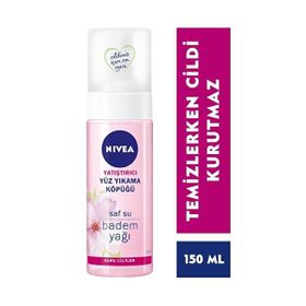 Nivea 150 ml Kuru Ciltler Doğal Badem Yağı Yüz Temizleyici Yıkama Köpüğü