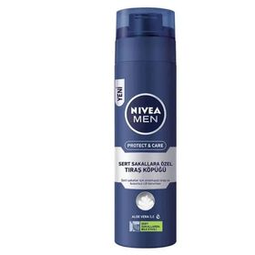 Nivea 200 ml Men Protect Care Koruyucu Sert Sakallara Özel Tıraş Köpüğü