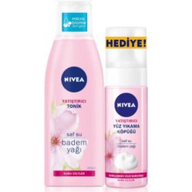Nivea 200 ml Yatıştırıcı Kuru Ciltler İçin Tonik + 150 ml Kuru Ciltler İçin Yüz Yıkama Köpüğü