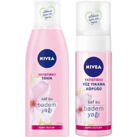 Nivea 200 ml Yatıştırıcı Kuru Ciltler İçin Tonik + 150 ml Kuru Ciltler İçin Yüz Yıkama Köpüğü